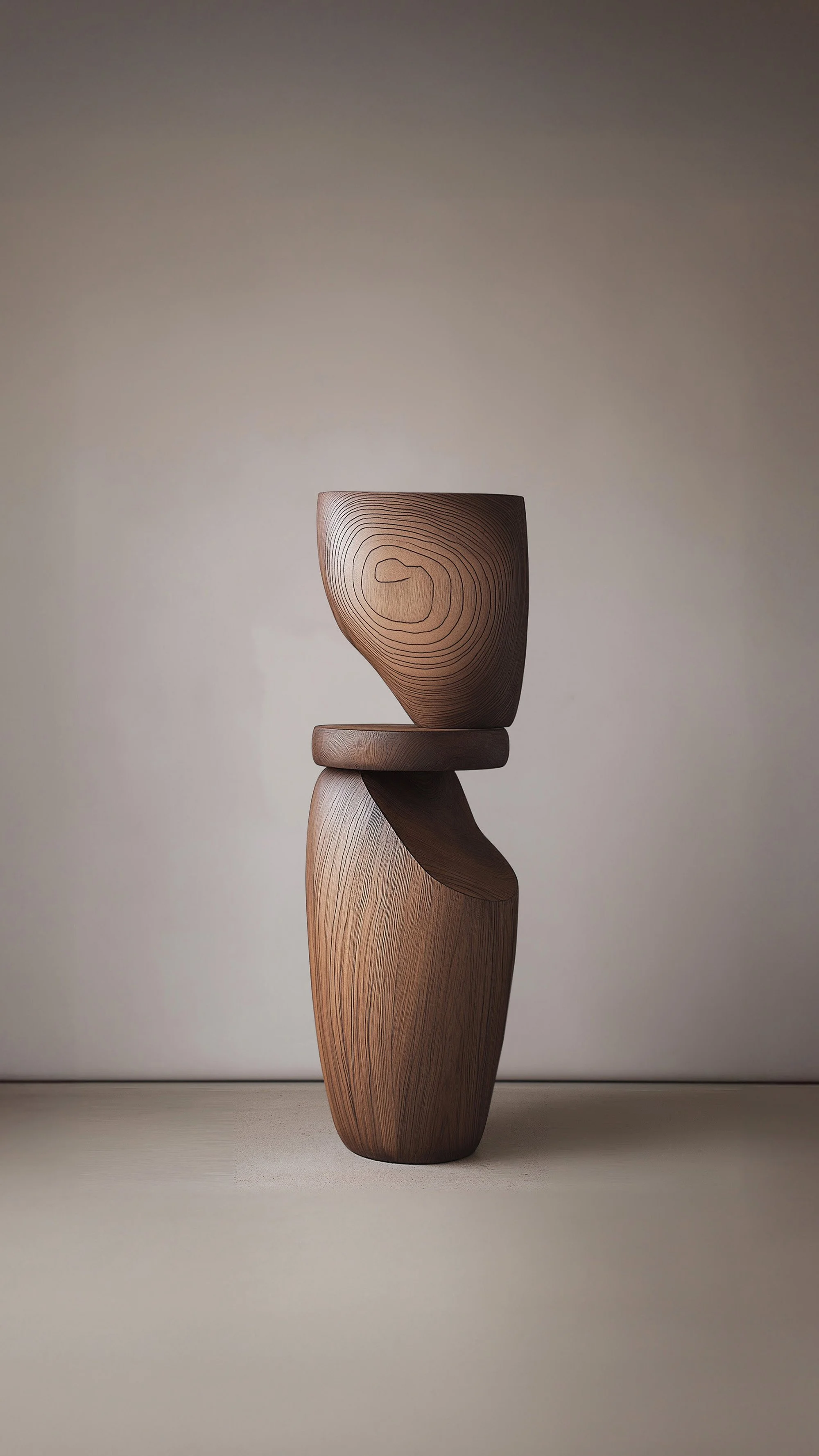 Handcrafted Wooden Sculpture Lull No99 by NONO – Minimalist Art